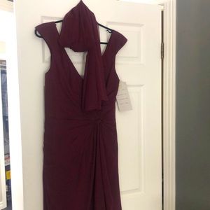 Womens, Mother of the bride dress, new, Colour:port/deep burgundy